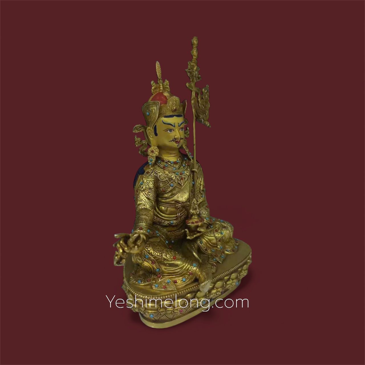 Tượng Đạo sư Liên Hoa Sinh cao 22.5cm 6 TUONG GURU5