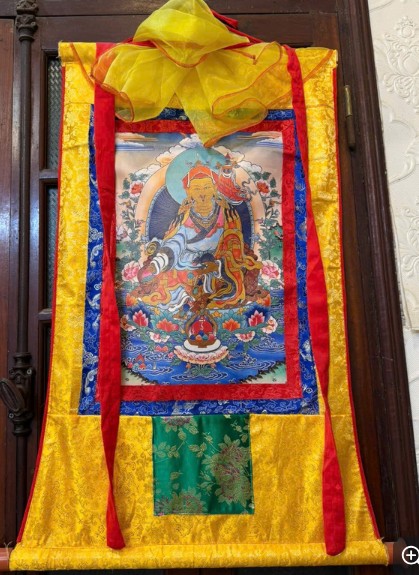 Thangka Đạo sư Liên Hoa Tài Bảo cỡ nhỏ