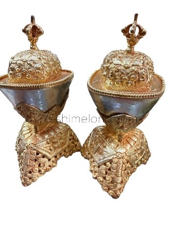 Chén sọ kapala đồng, mạ vàng bạc