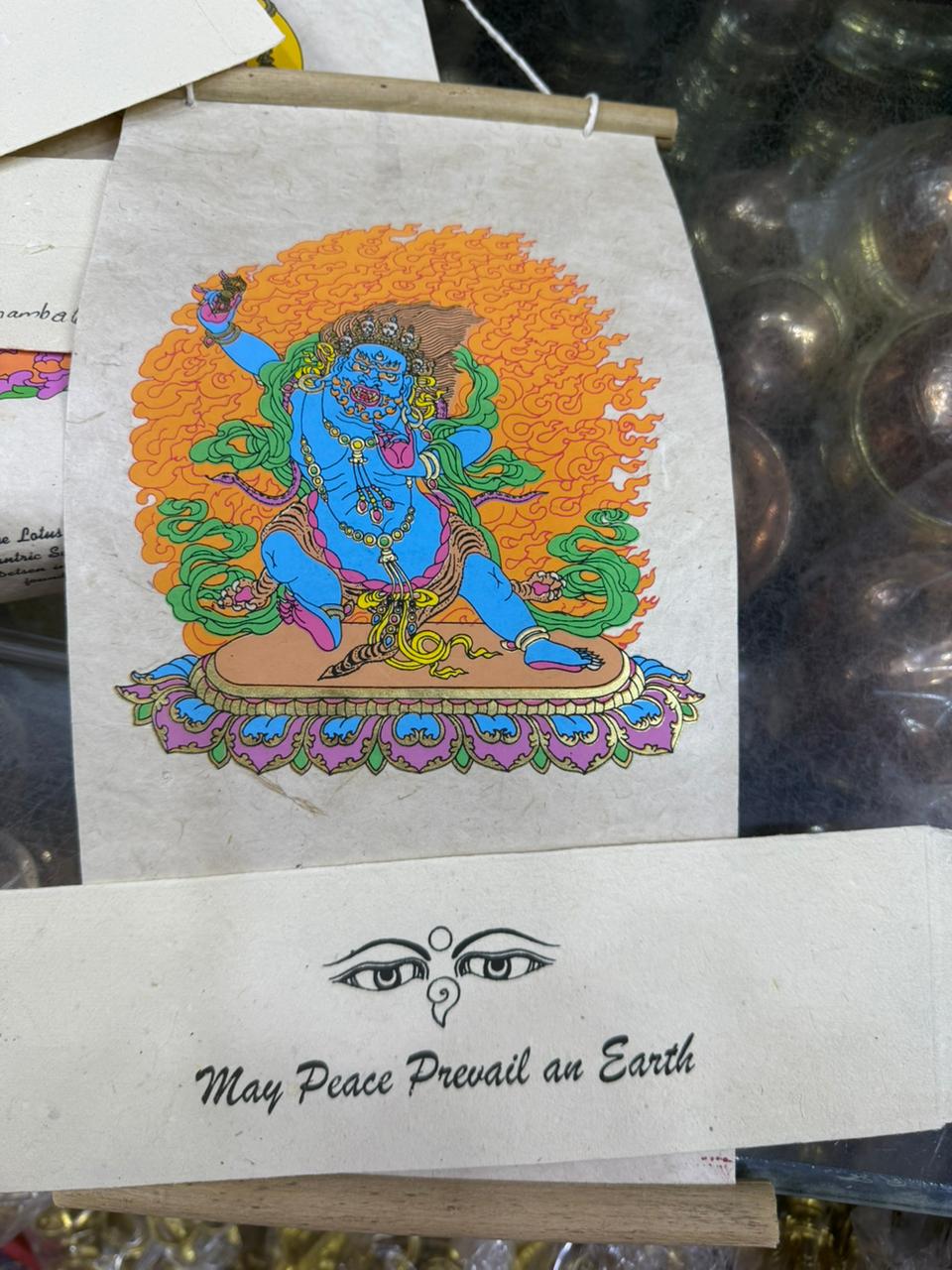 Tranh thangka bản tôn vẽ trên giấy dó