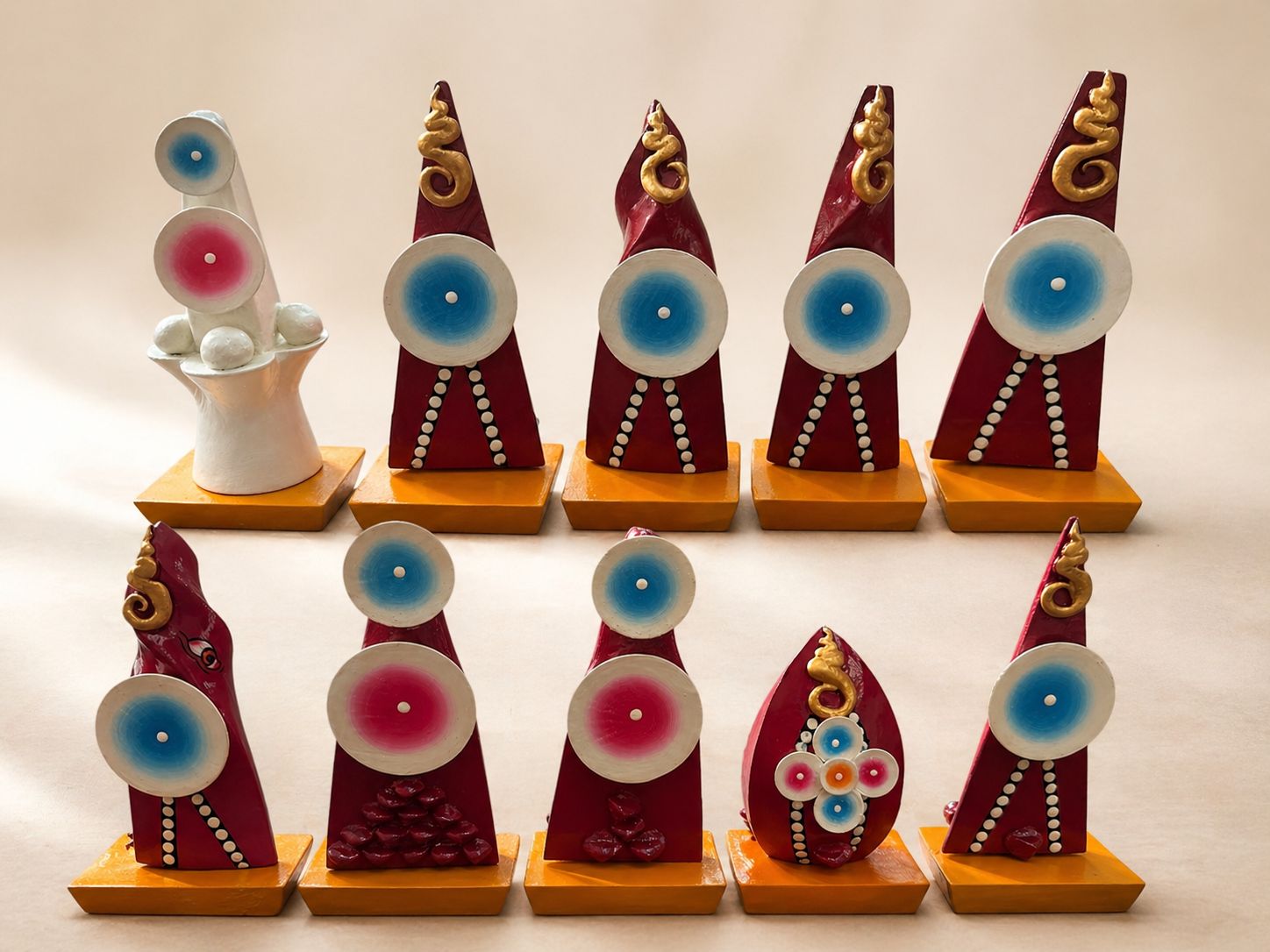 Troma Nagmo Protector Torma Set (9 pieces) | Chöd Ritual Offering |