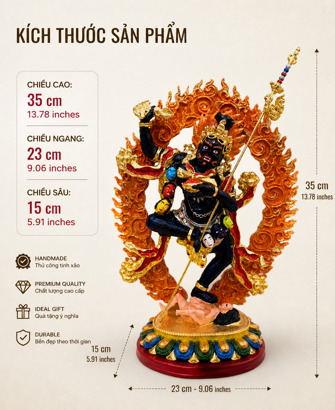 Troma雕像,35厘米 8 do kich thuoc tieng viet