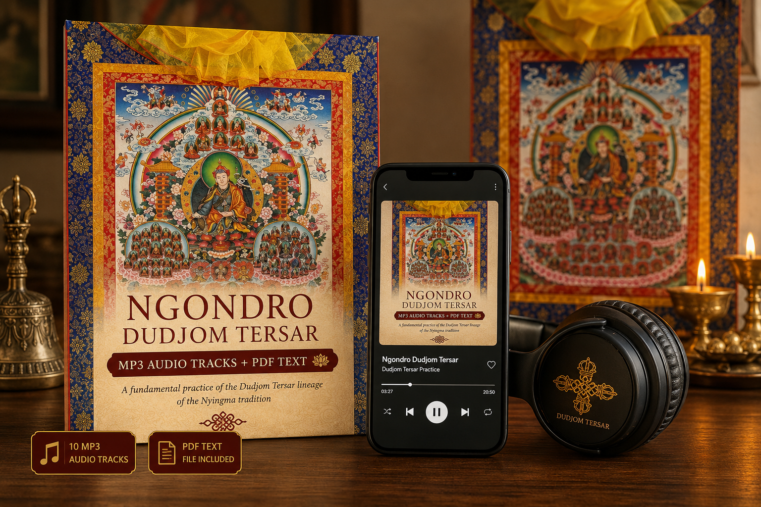 NGONDRO DUDJOM TERSAR – MP3 Tụng Niệm, PDF Văn Bản Thực Hành, Bình Giảng & PDF Tóm Lược | Tải Xuống Kỹ Thuật Số
