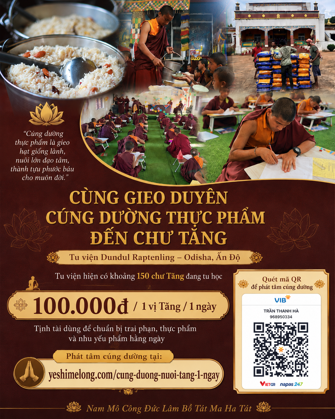 cung duong thuc pham nuoi trai tang 1 ngay VN