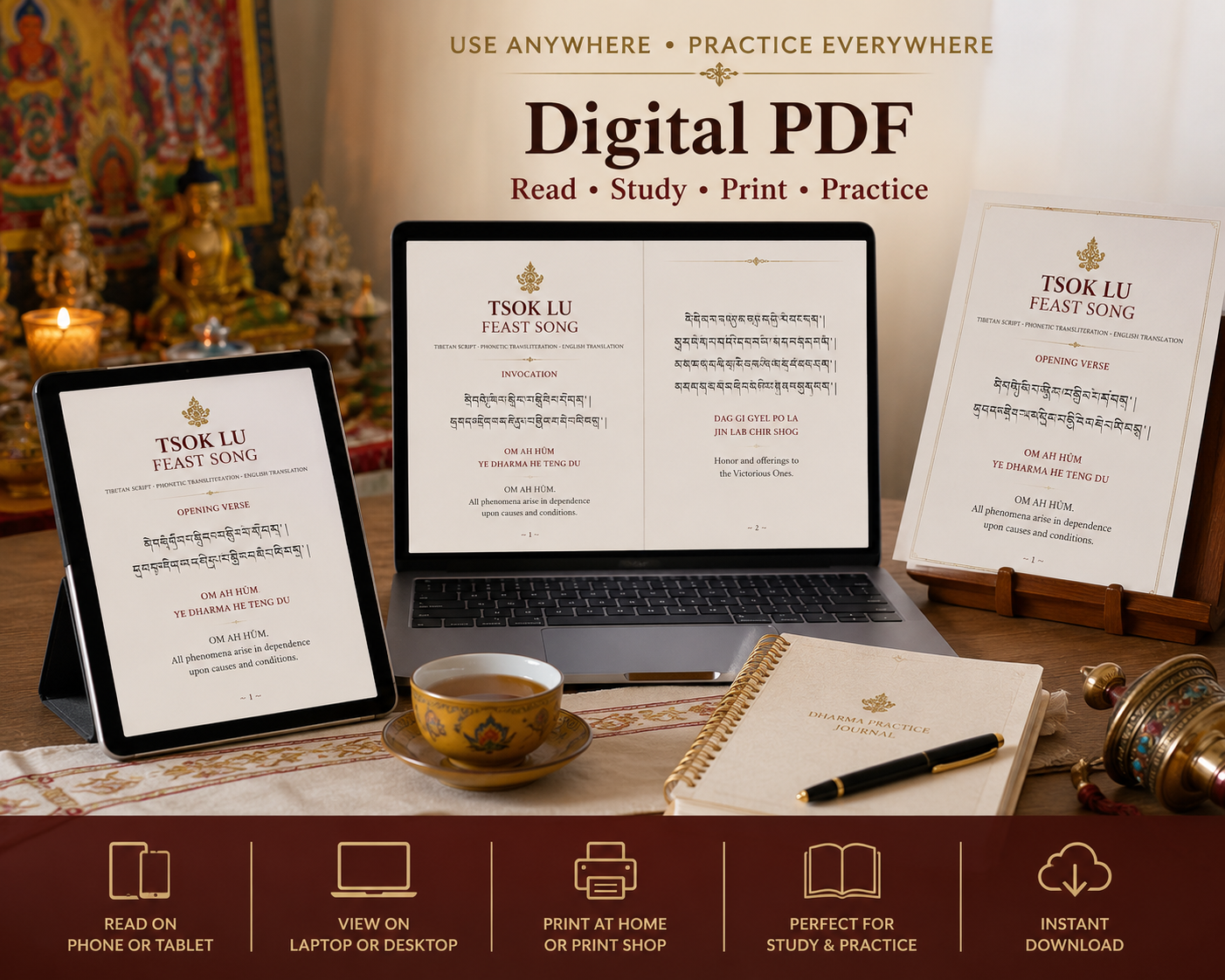 Laymön Tendrel – MP3 Tụng Ca + PDF Văn Bản | Bài Ca Phát Nguyện của Rigdzin Jigme Lingpa 3 anh5